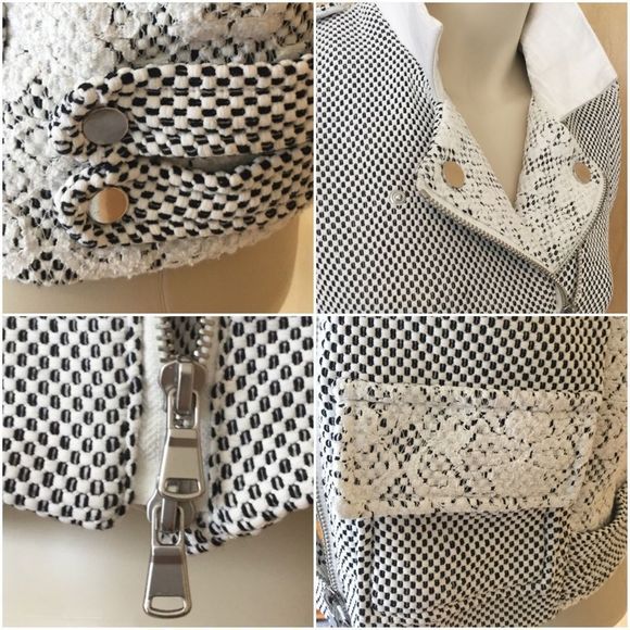 Rebecca Tweed Honeycomb LeatherTrim Moto V… - Picture 8 of 9